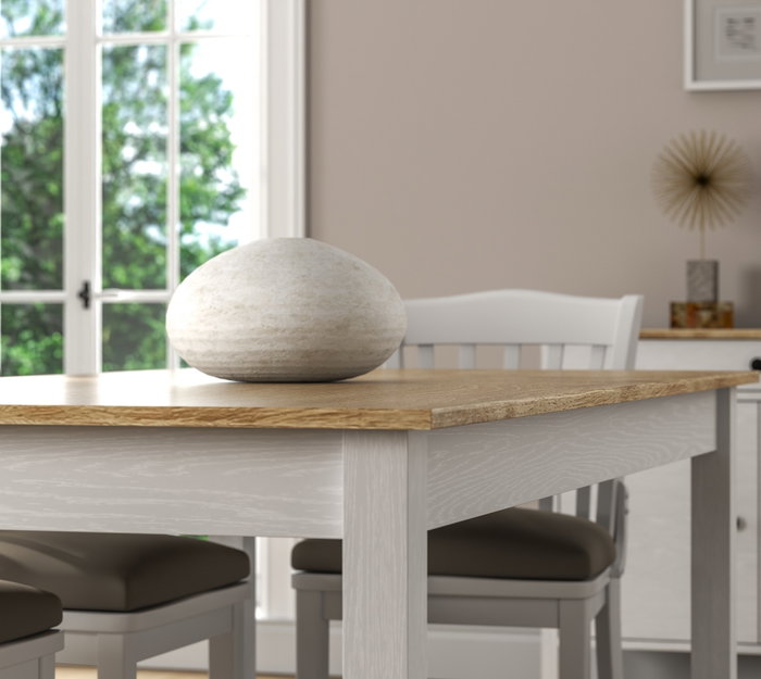 Hanah Home Mesa de comedor FRN-20082 Madera y Blanco